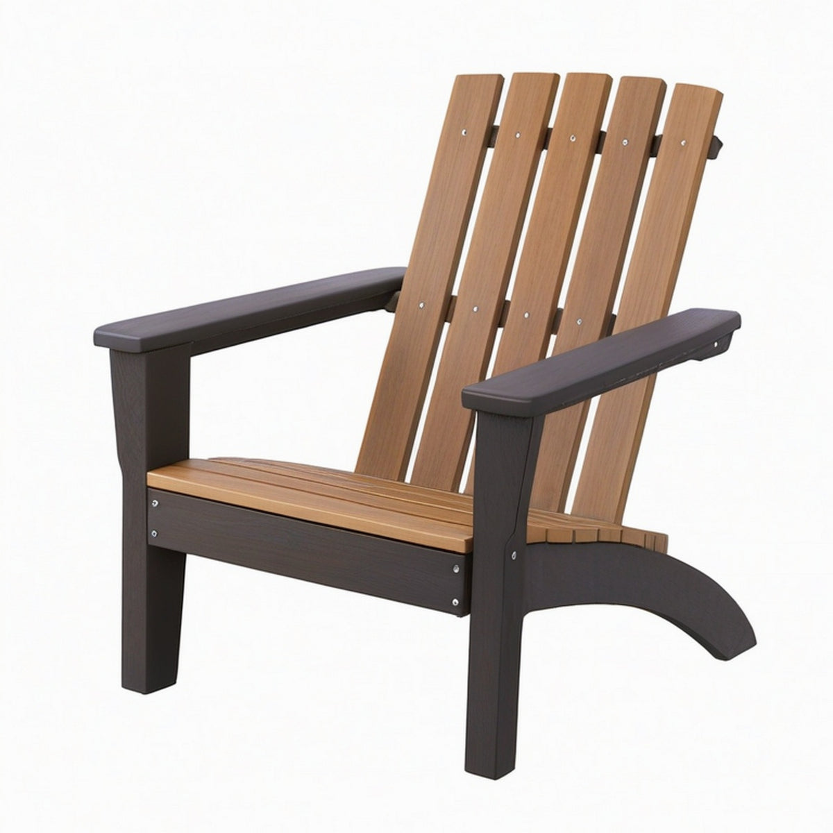 Fauteuil de jardin 80 x 90 x 95 cm en bois composite marron style Adirondack